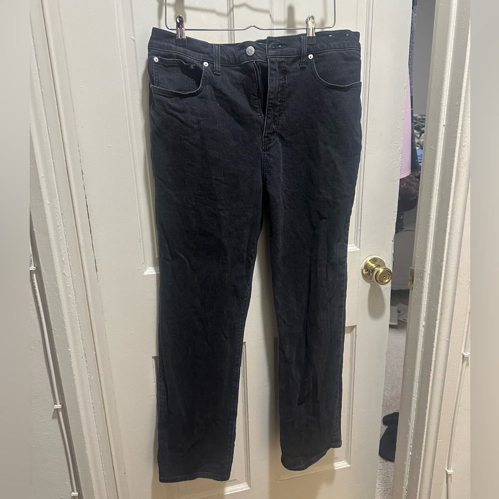 Madewell 90s straight black jeans